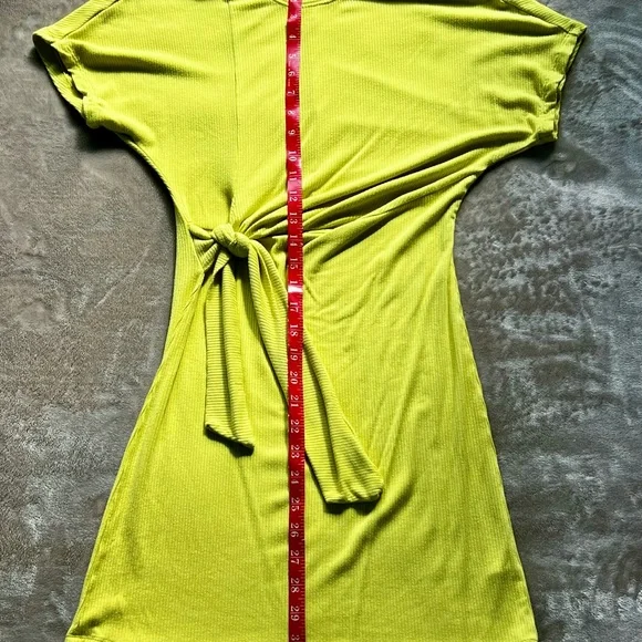 Daily Practice Nico by Anthropologie Celery Tie-Waist Short Sleeve Dress XS - Picture 6 of 11